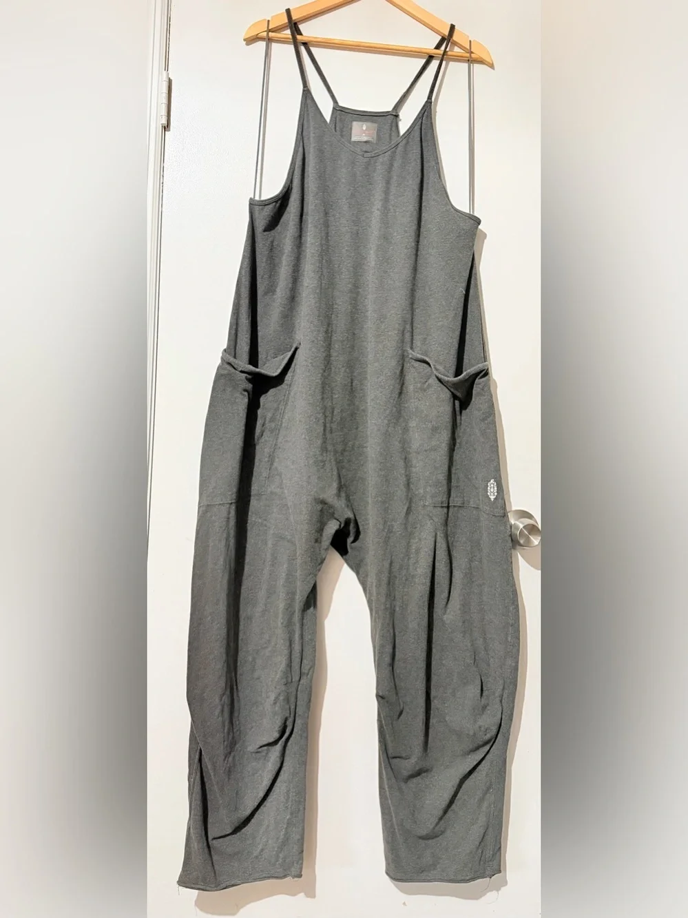 Free People Gray Washed Knit Tank